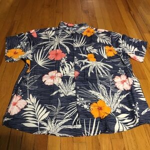 Floral Navy Hawaiian Shirt